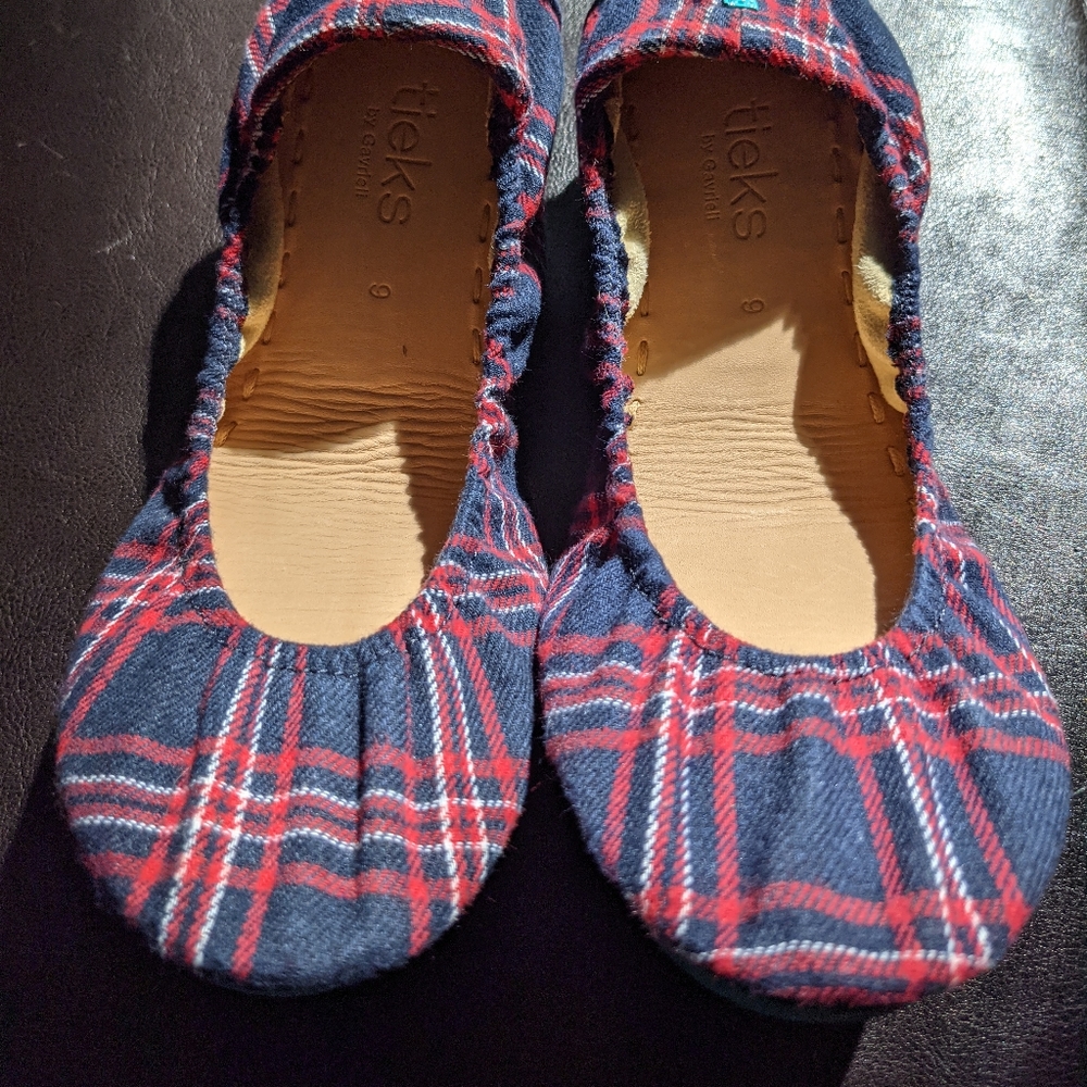 Tieks size 9 Heritage plaid flats